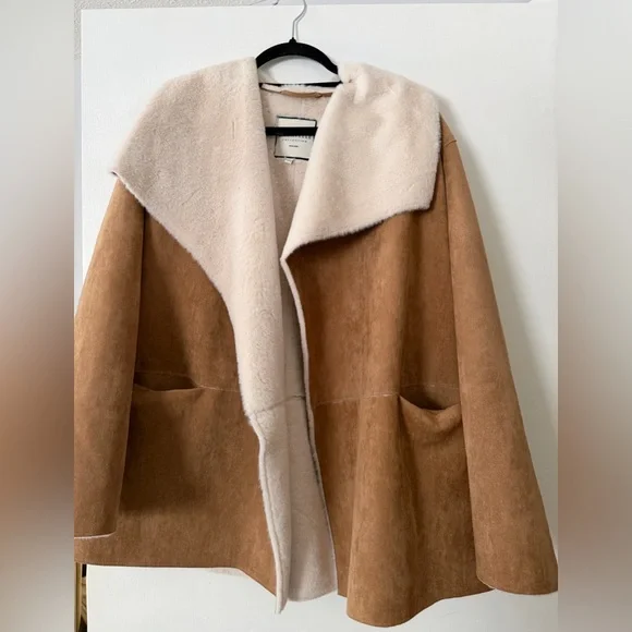 Bagatelle Tan and Cream Teddy Jacket - Picture 2 of 6